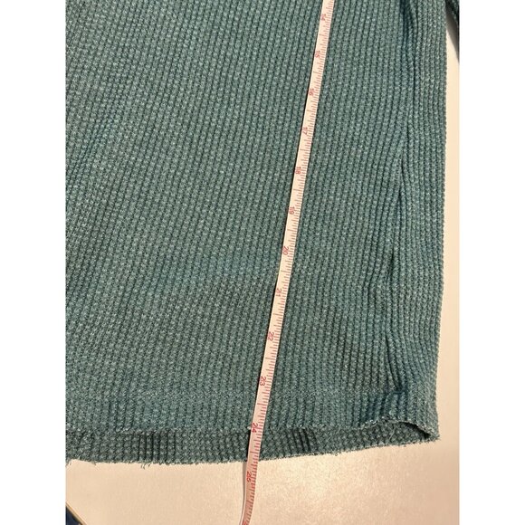 Maurices Woman Small Fair Isle Mock Neck Mixer Long Sleeve Shirt Waffle Thermal - Picture 5 of 7